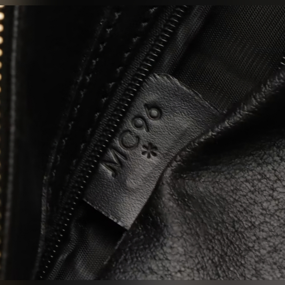 Celine | Double Zip Shoulder Tote Bag | Macadam Canvas & Black Leather | Vintage - Picture 14 of 16